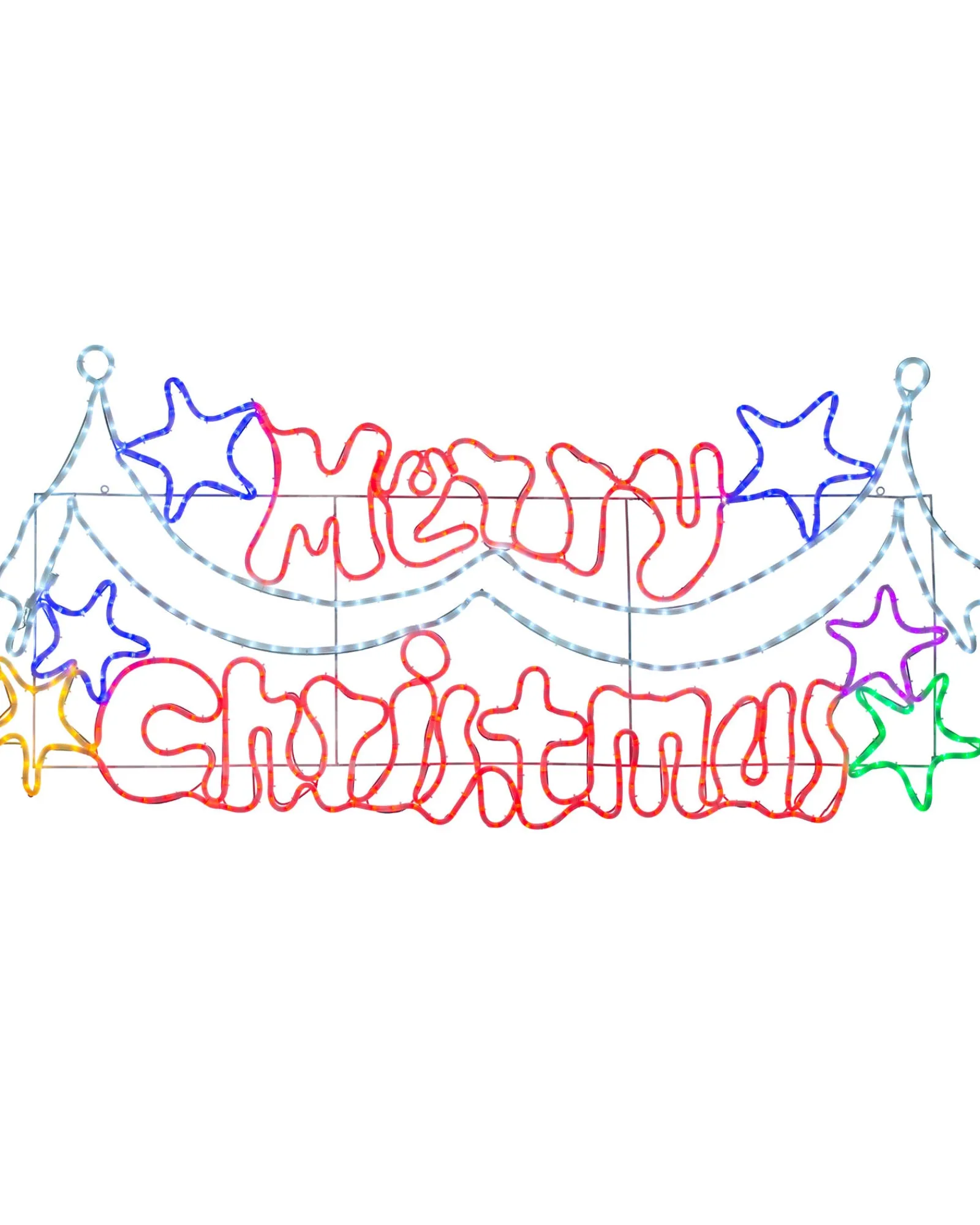 WeRChristmas Merry Christmas Rope Light Silhouette, 195 Cm