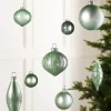 WeRChristmas Mint Green Glass Baubles, 20 Pack