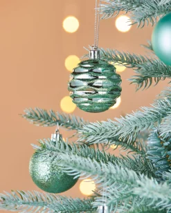 WeRChristmas Mint Green Shatterproof Baubles, 50 Pack, 6 Cm