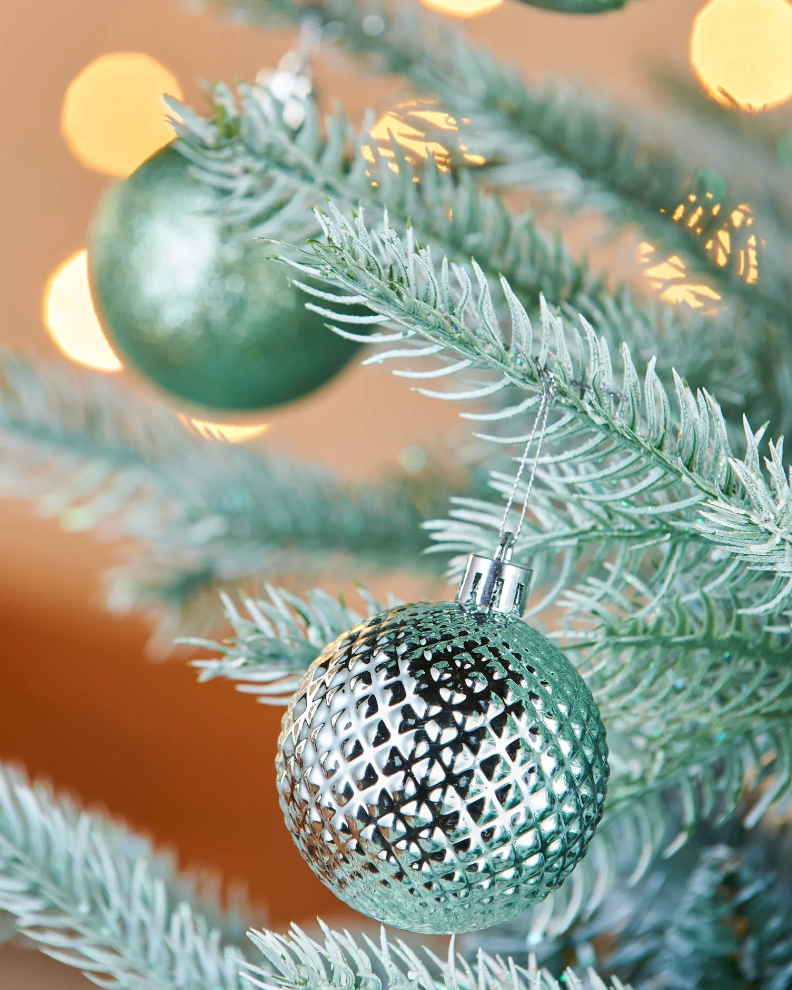 WeRChristmas Mint Green Shatterproof Baubles, 50 Pack, 6 Cm