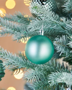 WeRChristmas Mint Green Shatterproof Baubles, 50 Pack, 6 Cm