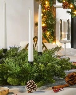 WeRChristmas Mixed Pine Candle Holder Wreath, 60 Cm