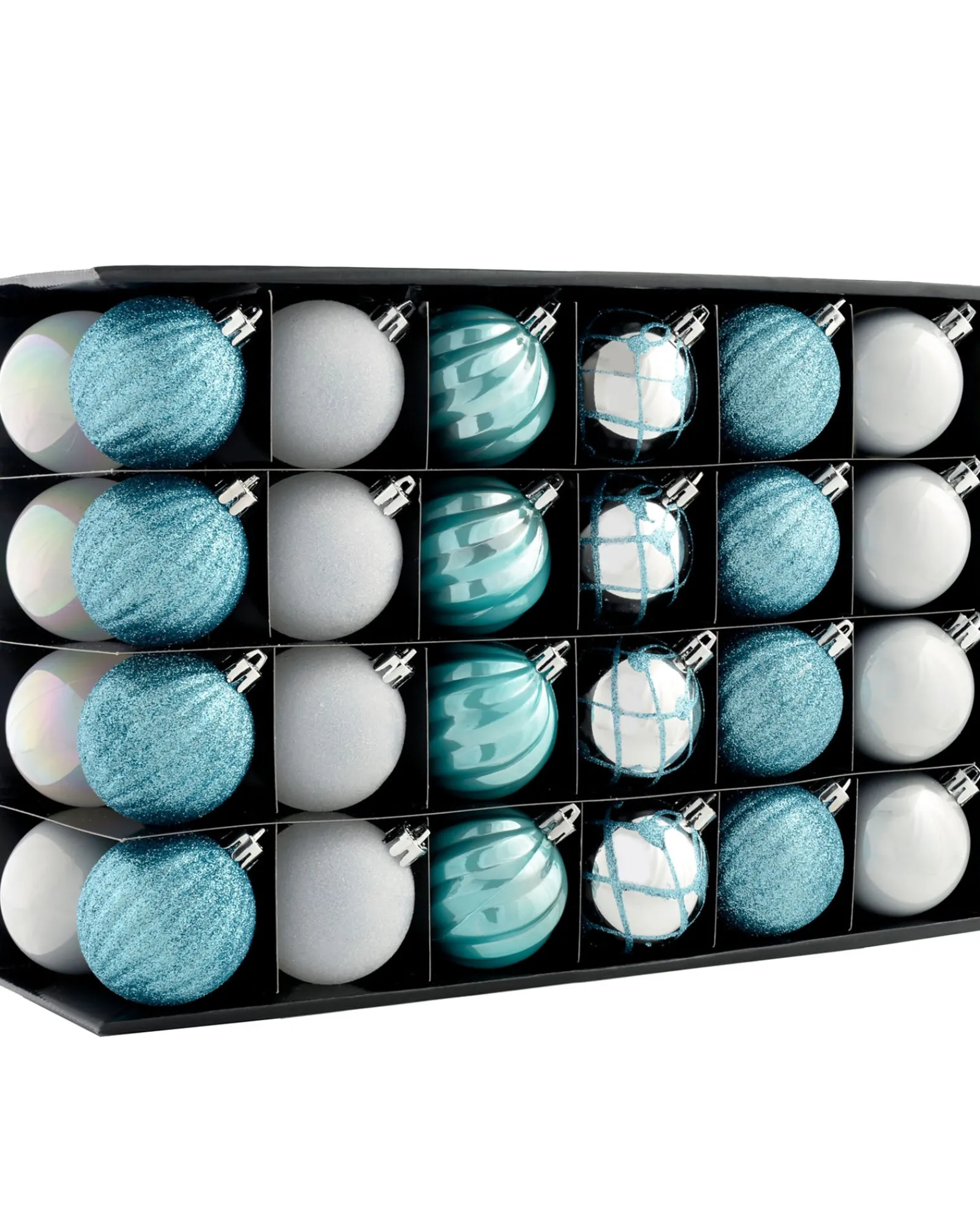 WeRChristmas Multi Blue Shatterproof Baubles, 48 Pack, 6 Cm