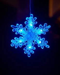 WeRChristmas Multi-Function Snowflake Curtain Light, Blue, 1.6 M