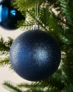 WeRChristmas Navy Blue Shatterproof Baubles, 9 Pack, 10 Cm