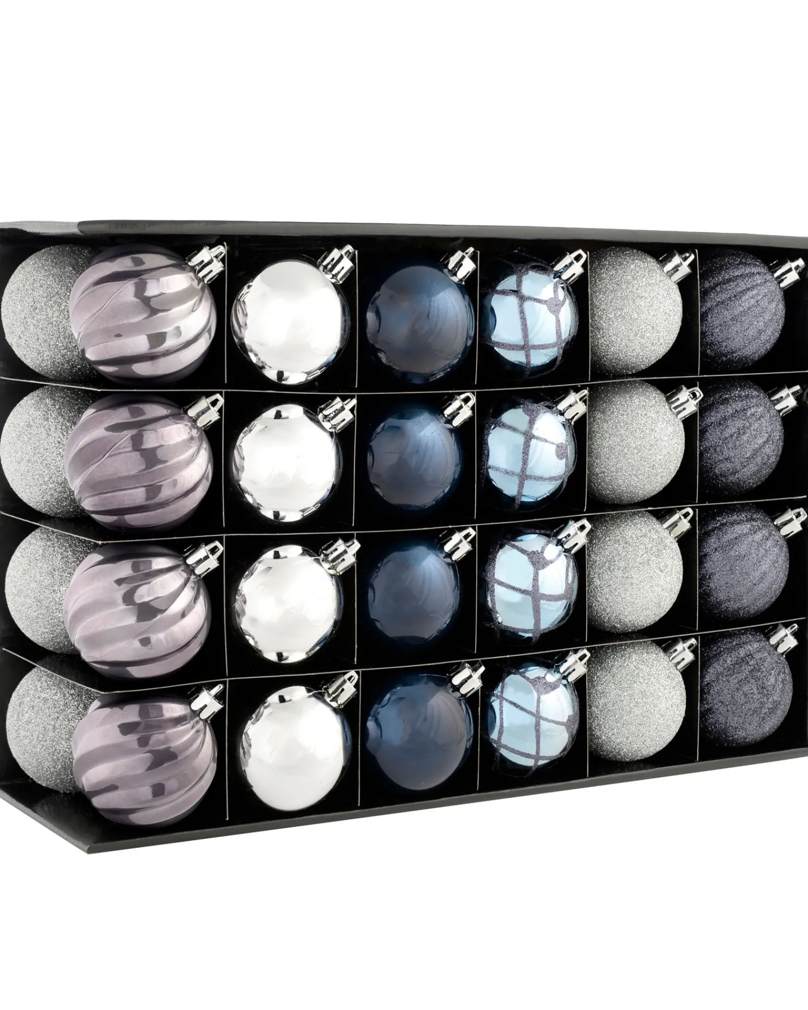 WeRChristmas Navy Shatterproof Baubles, 48 Pack, 6 Cm