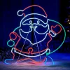 WeRChristmas Neon Santa Rope Light Silhouette, 71 Cm