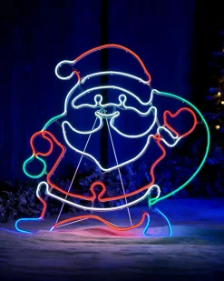 WeRChristmas Neon Santa Rope Light Silhouette, 71 Cm