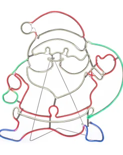 WeRChristmas Neon Santa Rope Light Silhouette, 71 Cm