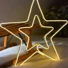 WeRChristmas Neon Star Rope Light Silhouette, 54 Cm