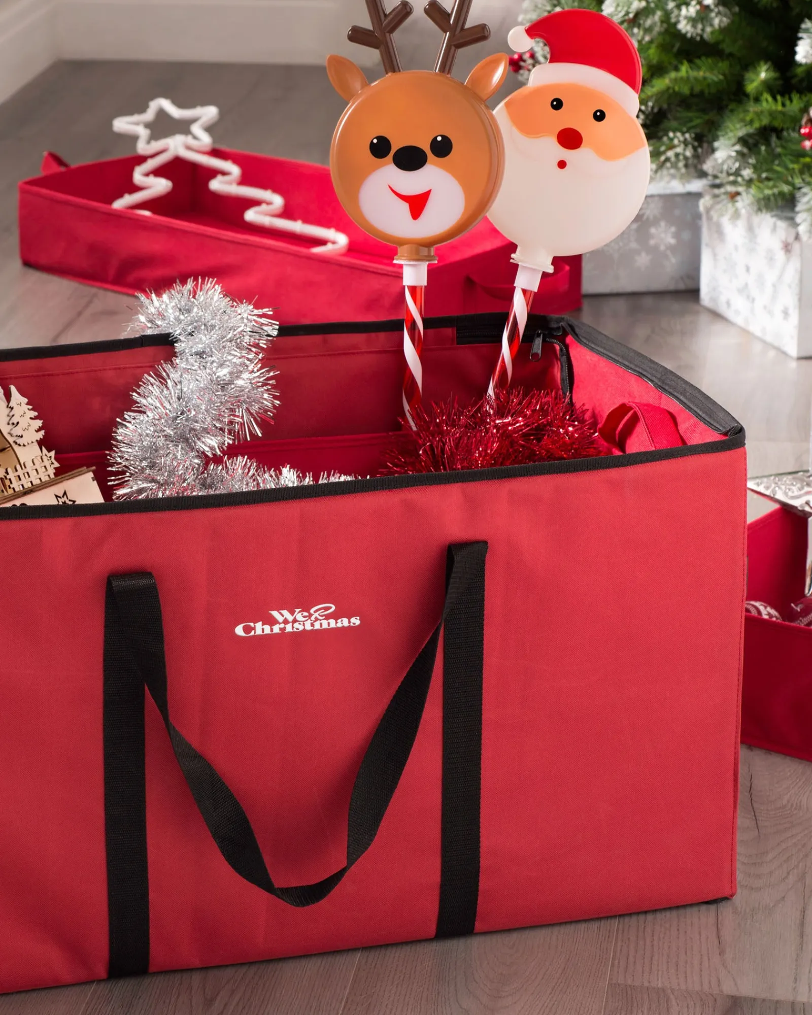 WeRChristmas Ornament And Decorations Storage Box, Red, 38 Cm