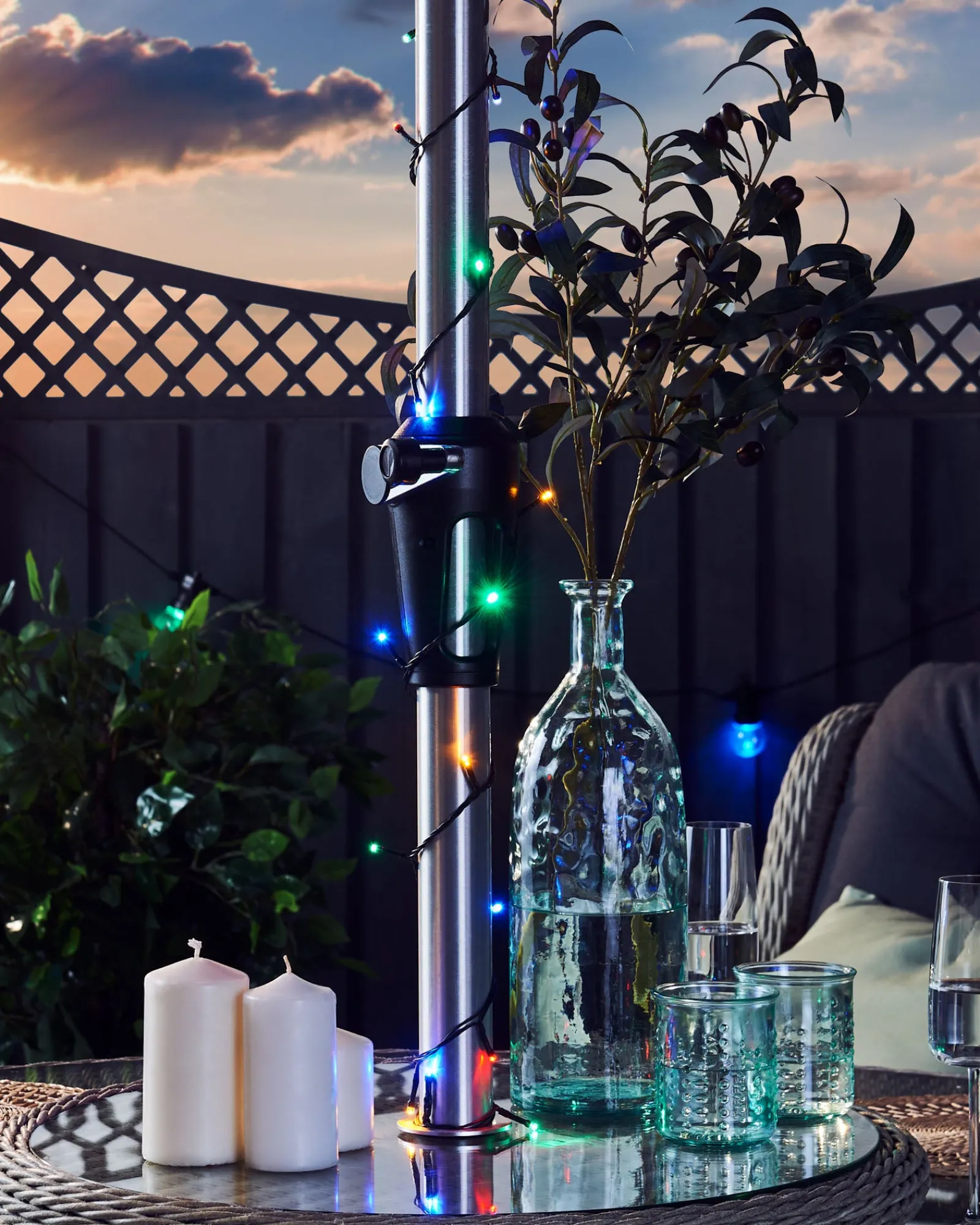 WeRChristmas Outdoor Multi-Function 120 LED Light String, Multi Colour