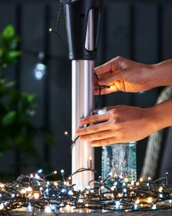 WeRChristmas Outdoor Multi-Function 120 LED Light String, Warm White & Ice White
