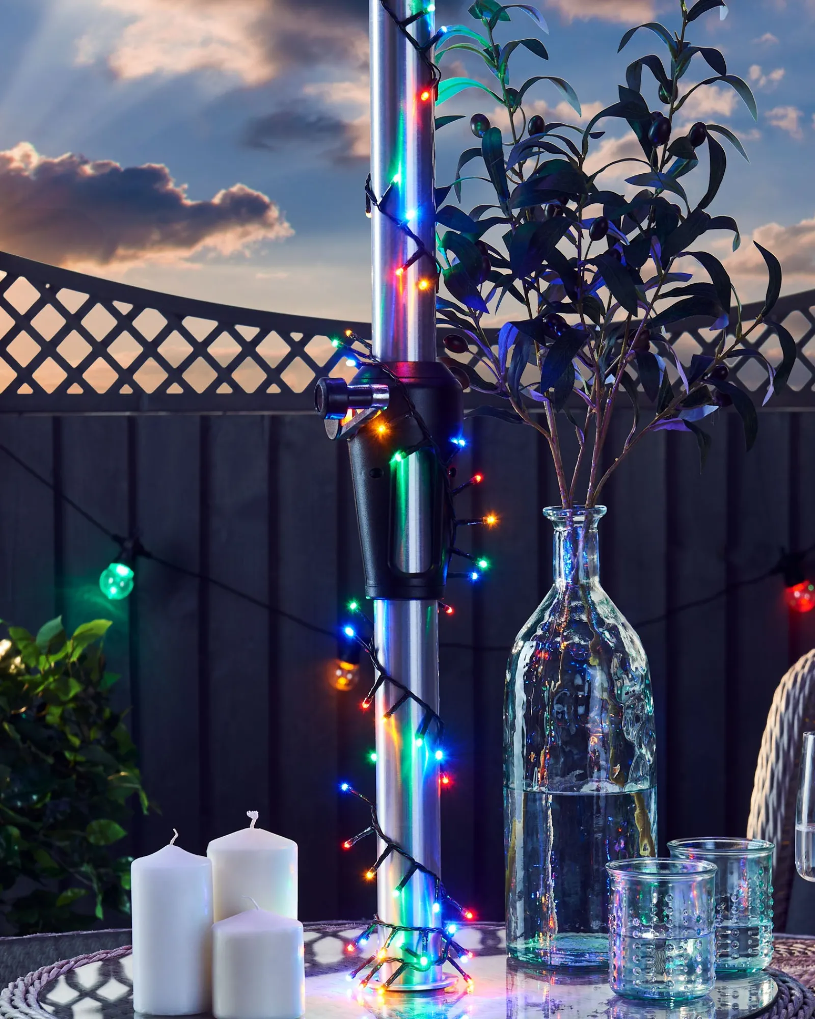 WeRChristmas Outdoor Multi-Function 360 LED Light String, Multi Colour