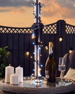 WeRChristmas Outdoor Multi-Function 360 LED Light String, Warm White & Ice White
