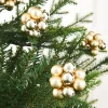 WeRChristmas Pale Gold Glass Berry Cluster Baubles, 10 Pack