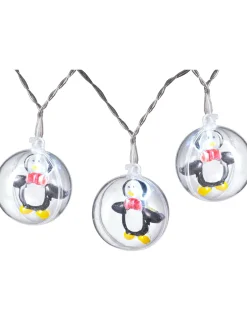 WeRChristmas Penguin Bauble LED Light String, 1.8 M