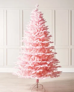 WeRChristmas Pink Sugar Snow Flocked Christmas Tree, 6 Ft