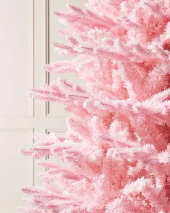 WeRChristmas Pink Sugar Snow Flocked Christmas Tree, 6 Ft