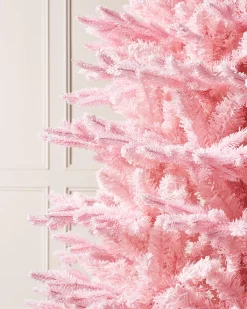 WeRChristmas Pink Sugar Snow Flocked Christmas Tree, 7 Ft