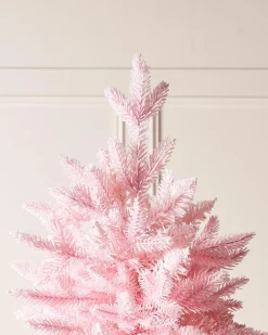 WeRChristmas Pink Sugar Snow Flocked Christmas Tree, 7 Ft