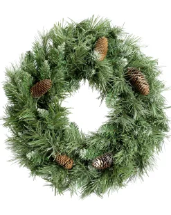 WeRChristmas Pre-Decorated Frosted Scandinavian Blue Spruce Wreath, 50 Cm