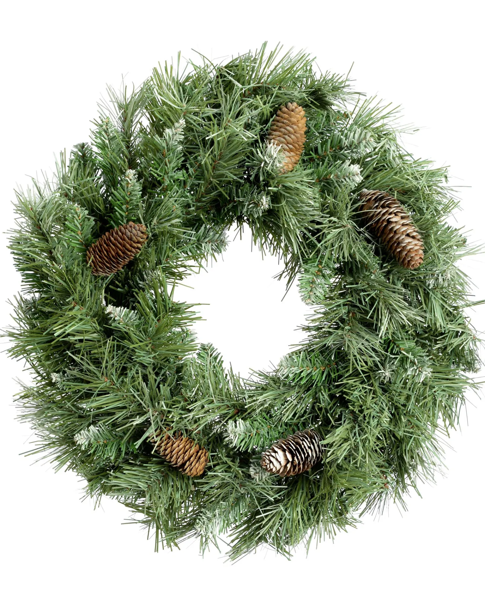 WeRChristmas Pre-Decorated Frosted Scandinavian Blue Spruce Wreath, 50 Cm