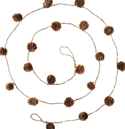 WeRChristmas Pre-Lit 20 LED Pinecone Light String Garland, 6 Ft