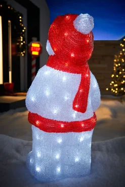 WeRChristmas Pre-Lit Acrylic Snowman, 59 Cm