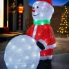 WeRChristmas Pre-Lit Acrylic Snowman With Snowball, 60 Cm