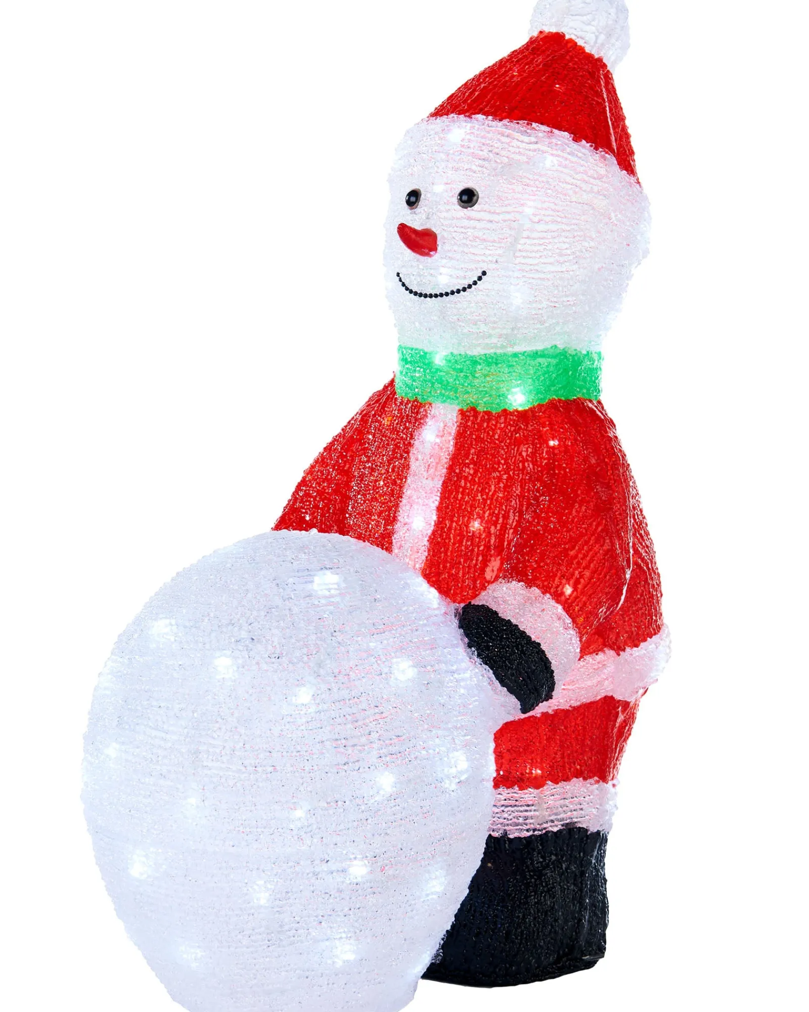 WeRChristmas Pre-Lit Acrylic Snowman With Snowball, 60 Cm