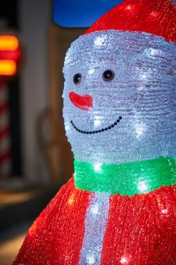 WeRChristmas Pre-Lit Acrylic Snowman With Snowball, 60 Cm