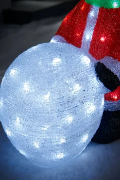 WeRChristmas Pre-Lit Acrylic Snowman With Snowball, 60 Cm