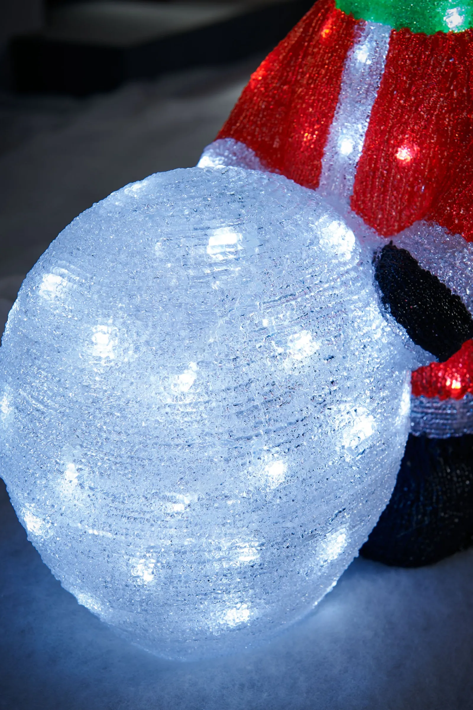 WeRChristmas Pre-Lit Acrylic Snowman With Snowball, 60 Cm