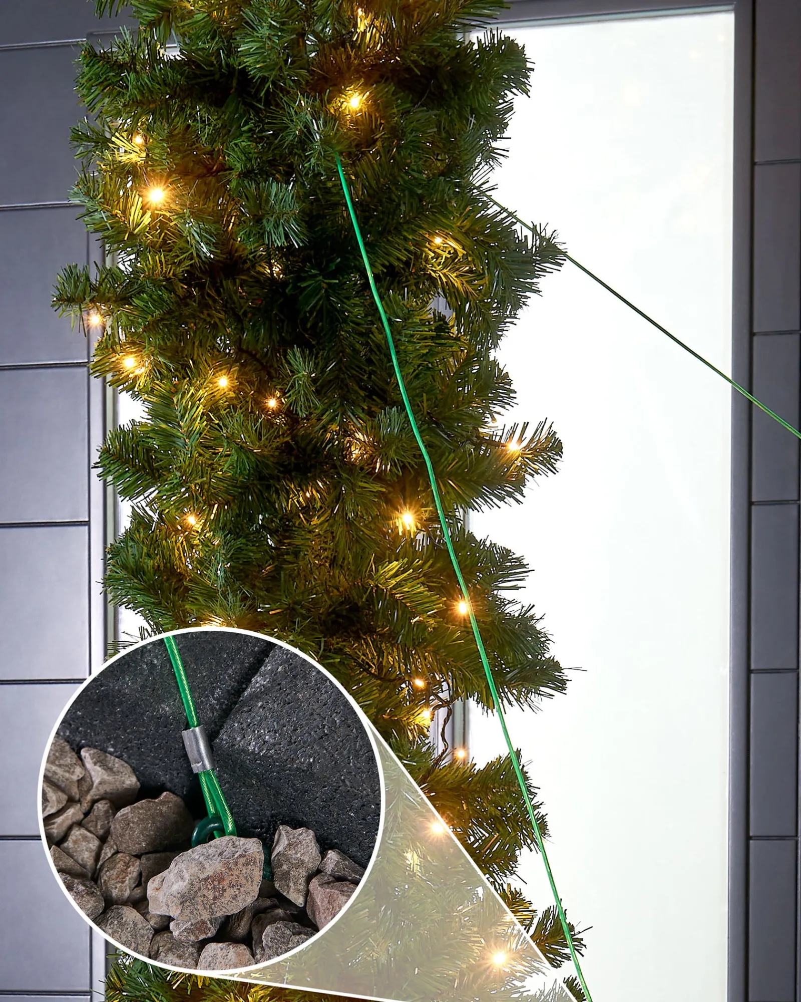 WeRChristmas Pre-Lit Arch Doorway Garland, 8 Ft
