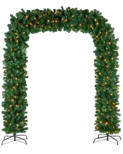 WeRChristmas Pre-Lit Arch Doorway Garland, 8 Ft