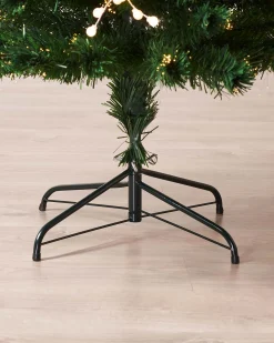 WeRChristmas Pre-Lit Berry Cluster Fibre Optic Christmas Tree, 7 Ft