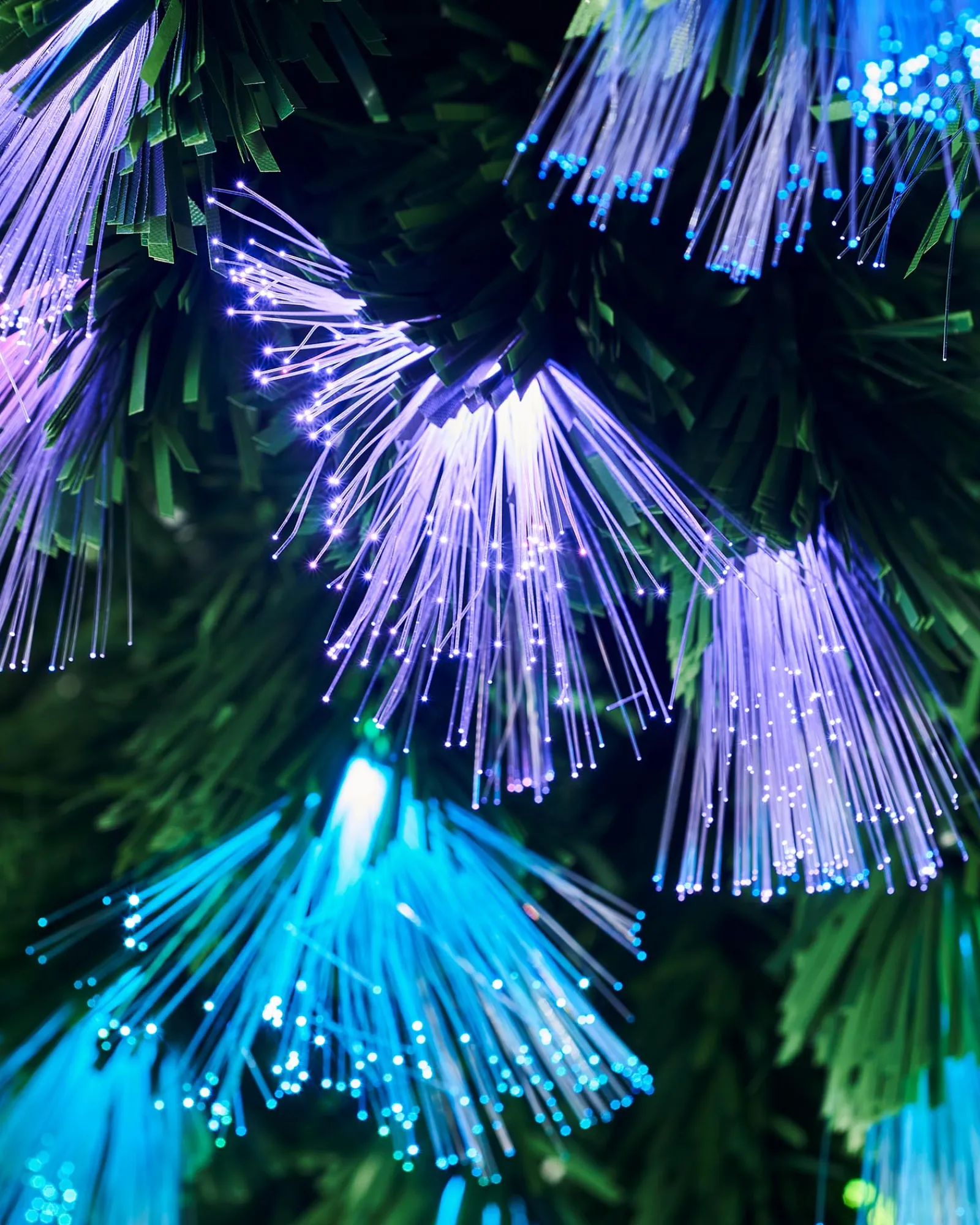 WeRChristmas Pre-Lit Colour Changing Fibre Optic Christmas Tree, 6 Ft