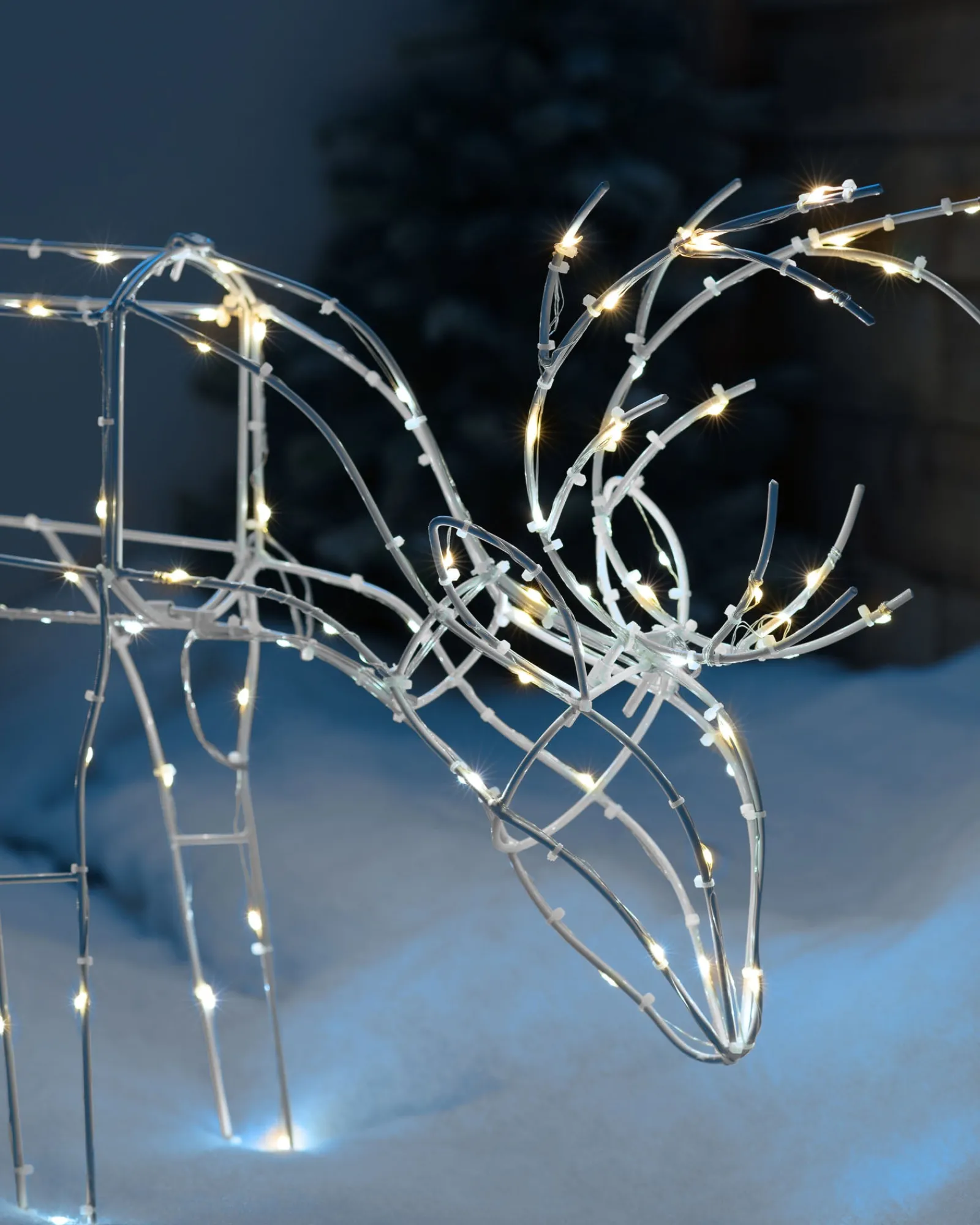 WeRChristmas Pre-Lit 3D Grazing Reindeer Silhouette, 40 Cm