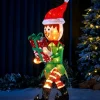 WeRChristmas Pre-Lit 3D Mesh Elf, 1 M