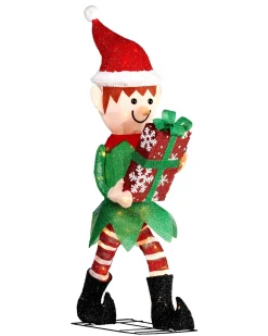 WeRChristmas Pre-Lit 3D Mesh Elf, 1 M
