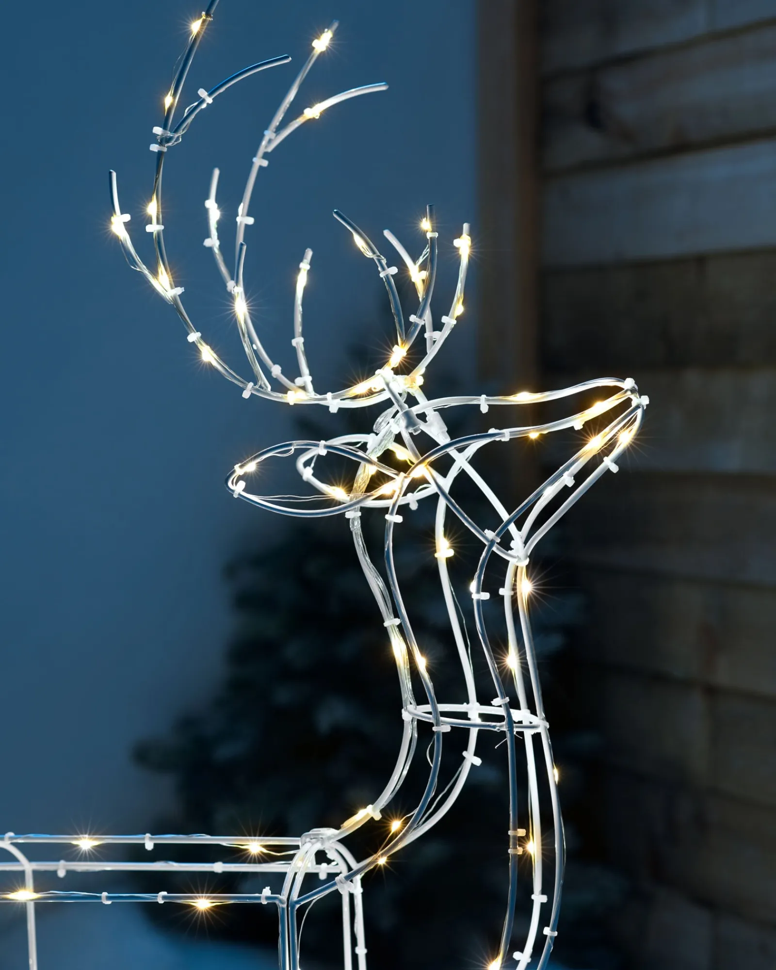 WeRChristmas Pre-Lit 3D Standing Reindeer Silhouette, 87 Cm