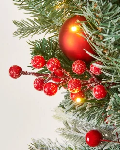 WeRChristmas Pre-Lit Decorated Frosted Wreath, 60 Cm