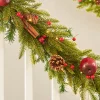 WeRChristmas Pre-Lit Decorated Garland, Apples & Cinnamon Sticks, 9 Ft