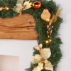 WeRChristmas Pre-Lit Decorated Garland, Copper/Gold, 9 Ft