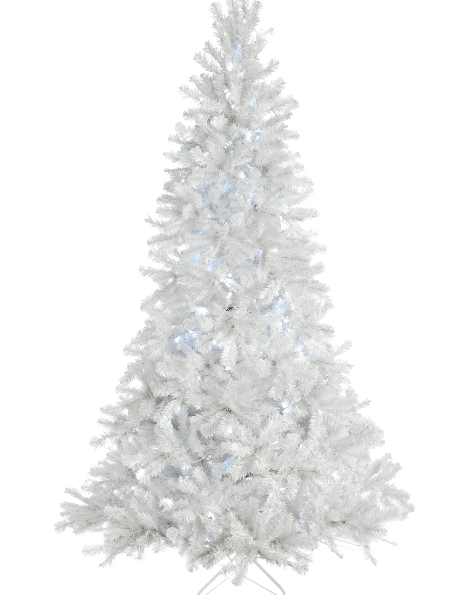 WeRChristmas Pre-Lit Deluxe White Pine Multi-Function Christmas Tree, 8 Ft