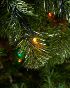 WeRChristmas Pre-Lit Emerald Spruce Christmas Tree, Multi Colour, 6 Ft