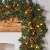 WeRChristmas Pre-Lit Extra Thick Mixed Pine Garland, Pinecones & Berries, 9 Ft