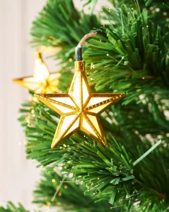 WeRChristmas Pre-Lit Fibre Optic Christmas Tree With Stars, 5 Ft