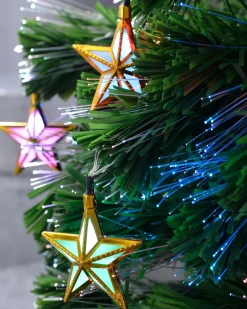 WeRChristmas Pre-Lit Fibre Optic Christmas Tree With Tree Topper, 7 Ft